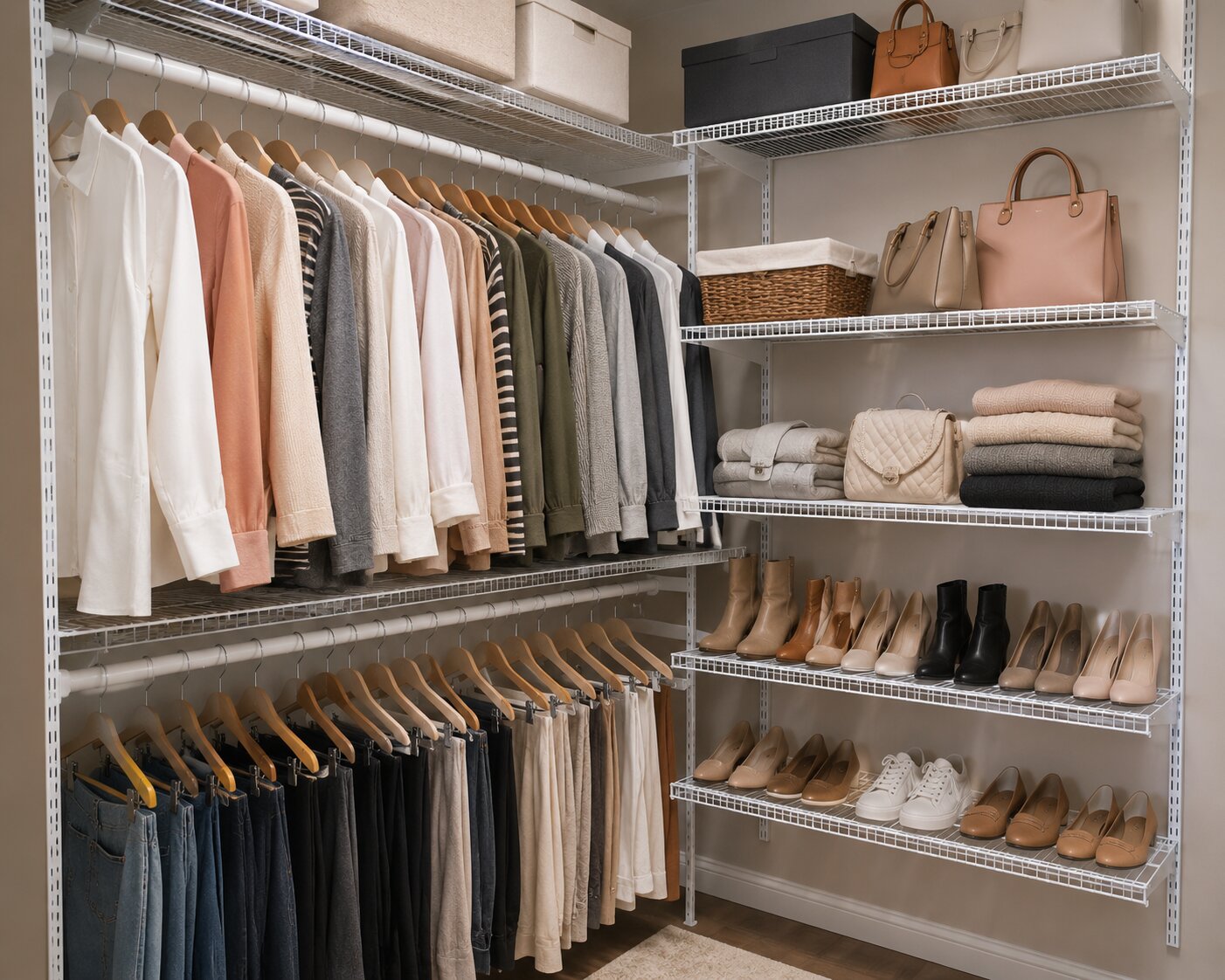 ClosetMaid ShelfTrack Closet Organizer: Expert Review (2026) 2 closetmaid shelftrack closet organizer in action