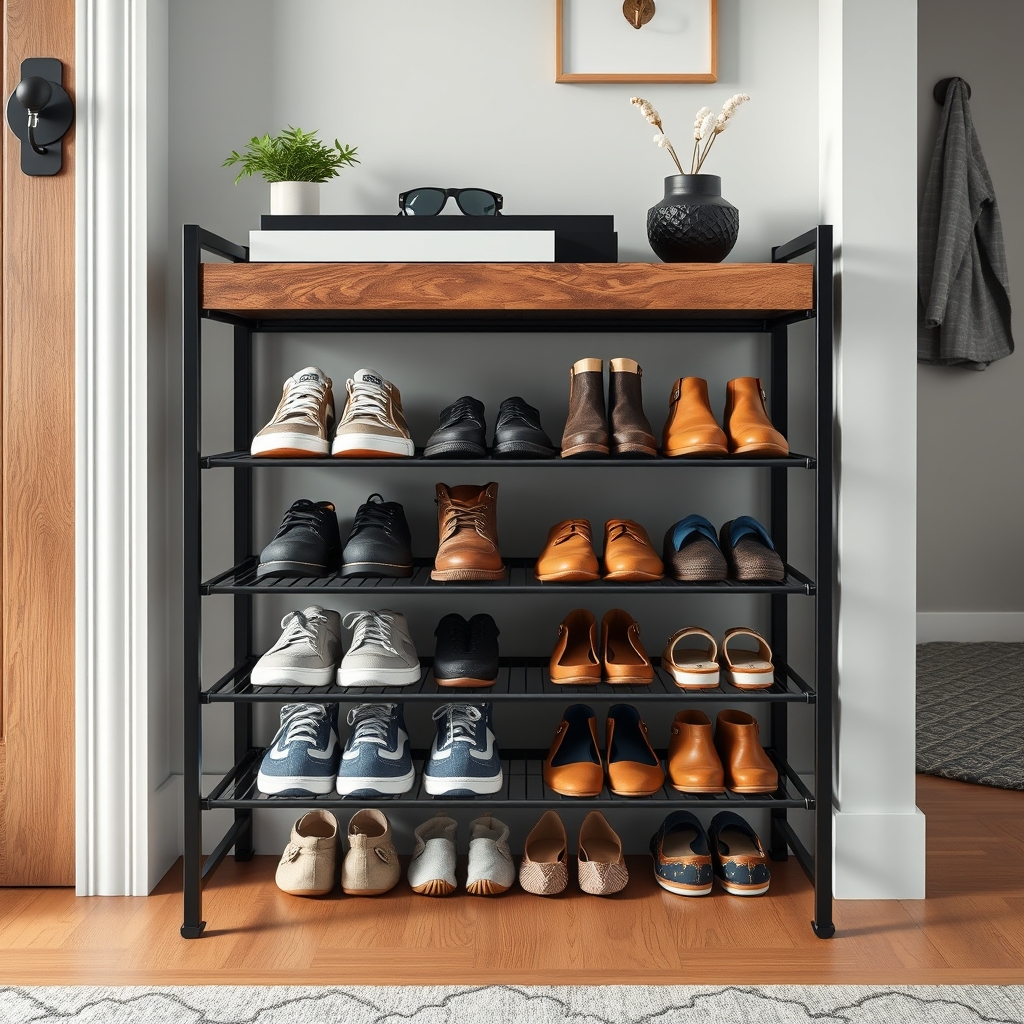 Shoe Rack: Expert Review of the Best 5-Tier Organizer (2026) 3 shoe rack in action