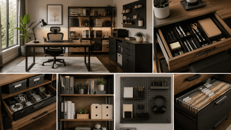 how to organize a home office