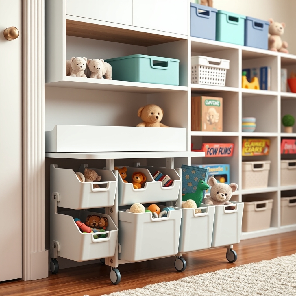 toy organizer in action