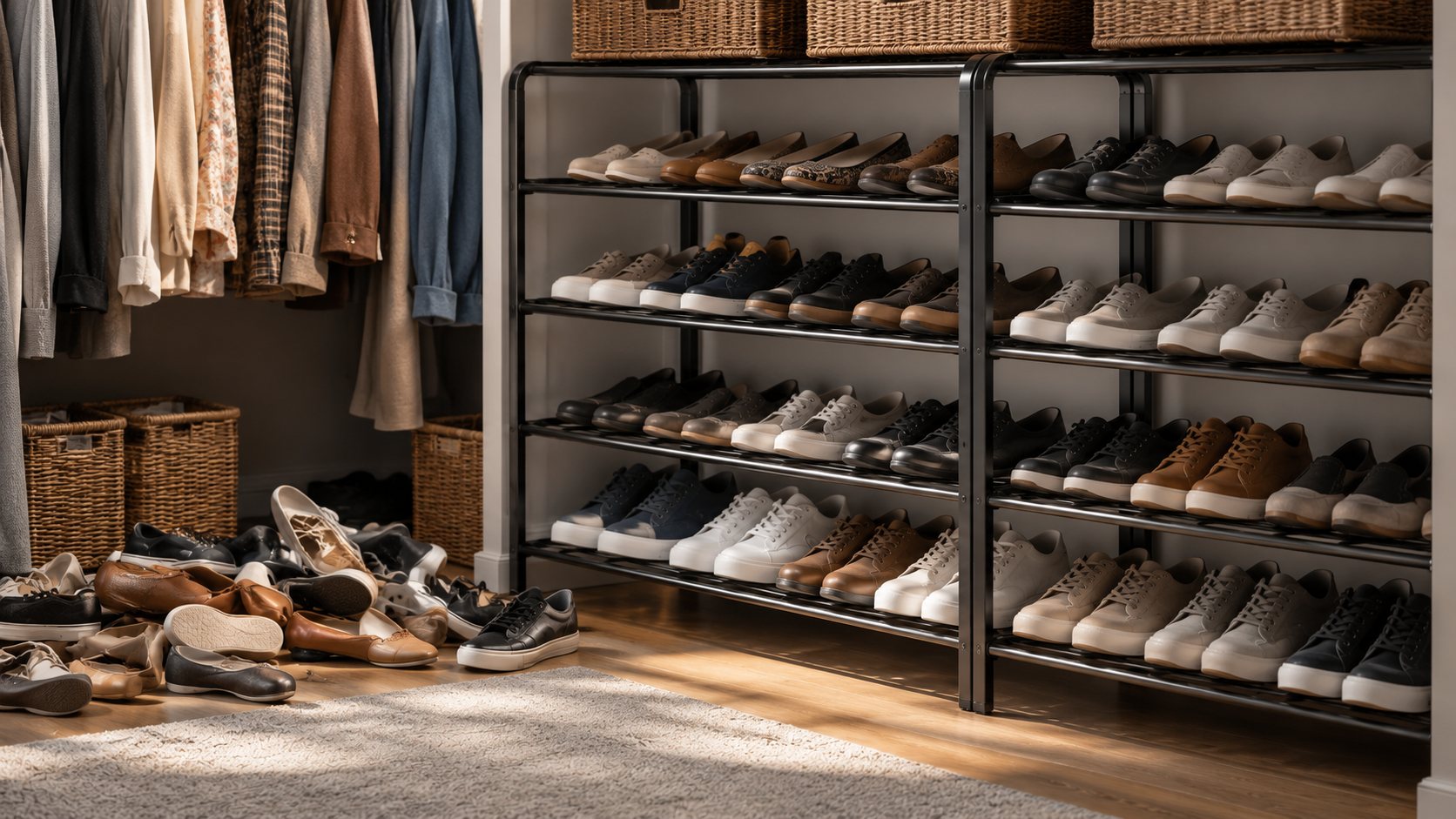 3-Tier Stackable Shoe Rack: Expert Review for Closet (2026) 2 3-tier stackable shoe rack in action