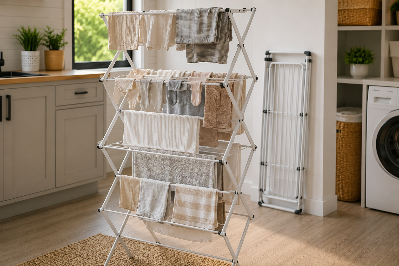 Honey-Can-Do 6-Tier Drying Rack Review 2026: Best Value? 2 honey-can-do 6-tier drying rack in action
