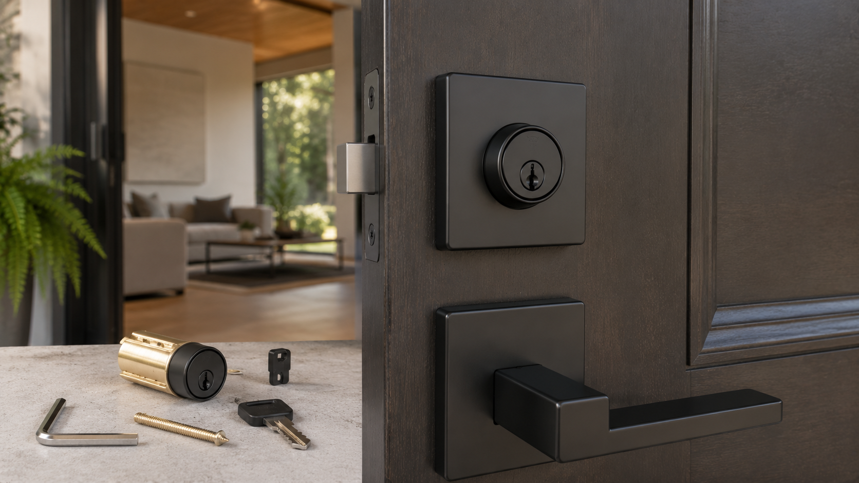 Smartkey Deadbolt Lock: Expert Review of Matte Black (2026) 2 smartkey deadbolt lock in action