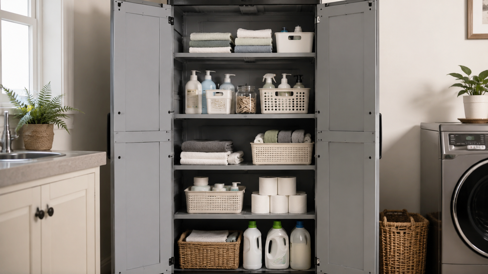 Sterilite 4 Shelf Cabinet: Essential Review of Reliable Plastic Storage (2026) 2 sterilite 4 shelf cabinet in action