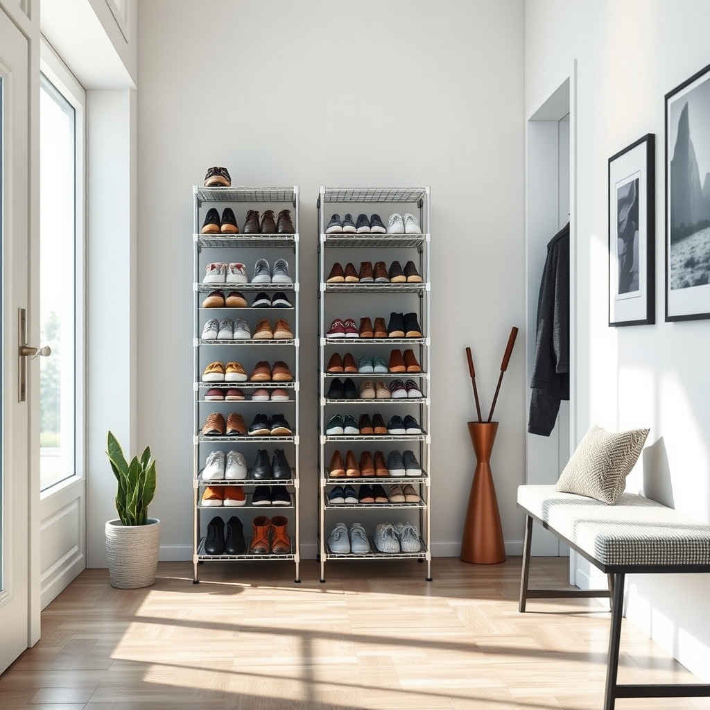 8 tier shoe rack product view