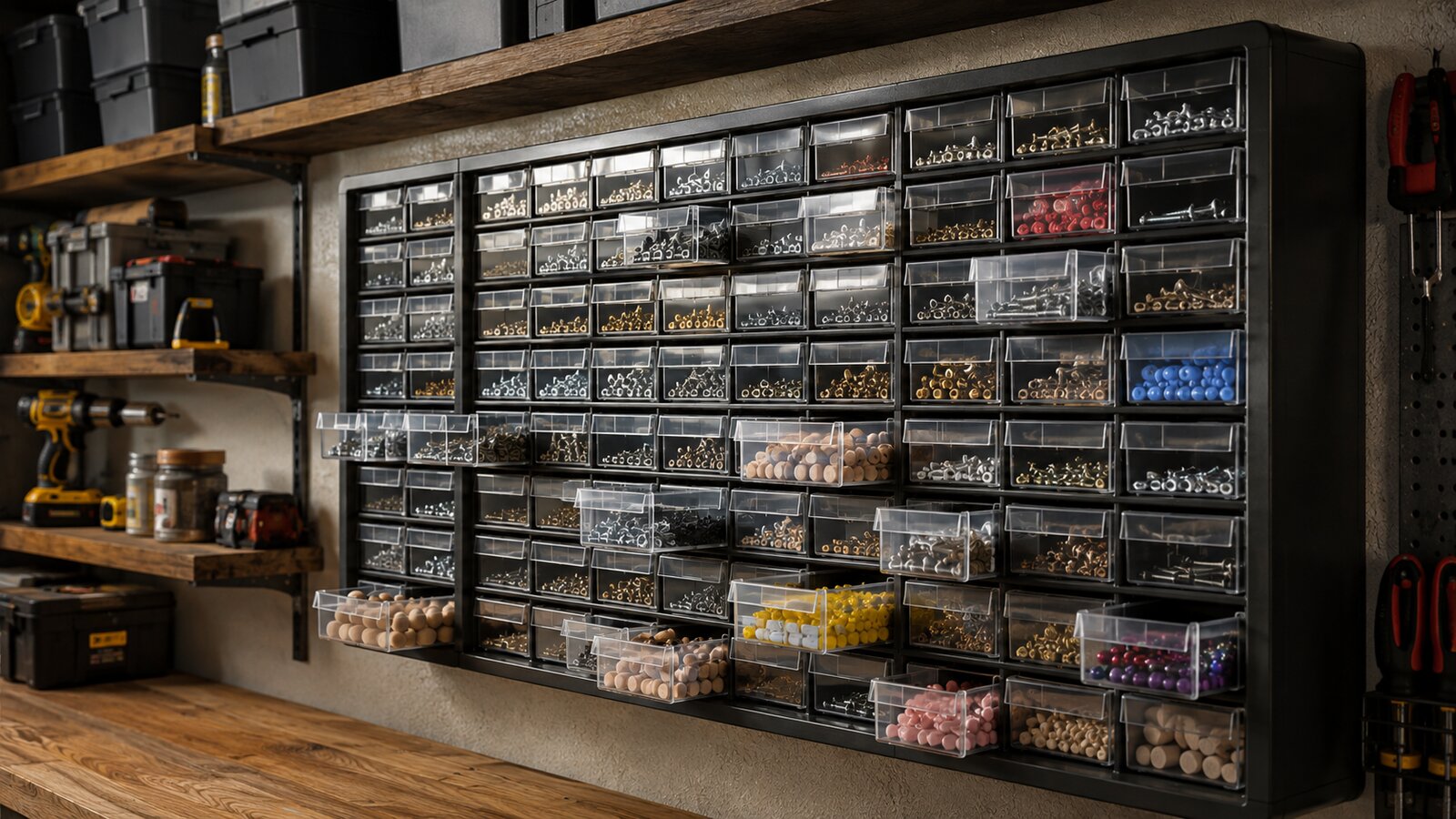 Small Parts Storage Cabinet storage setup