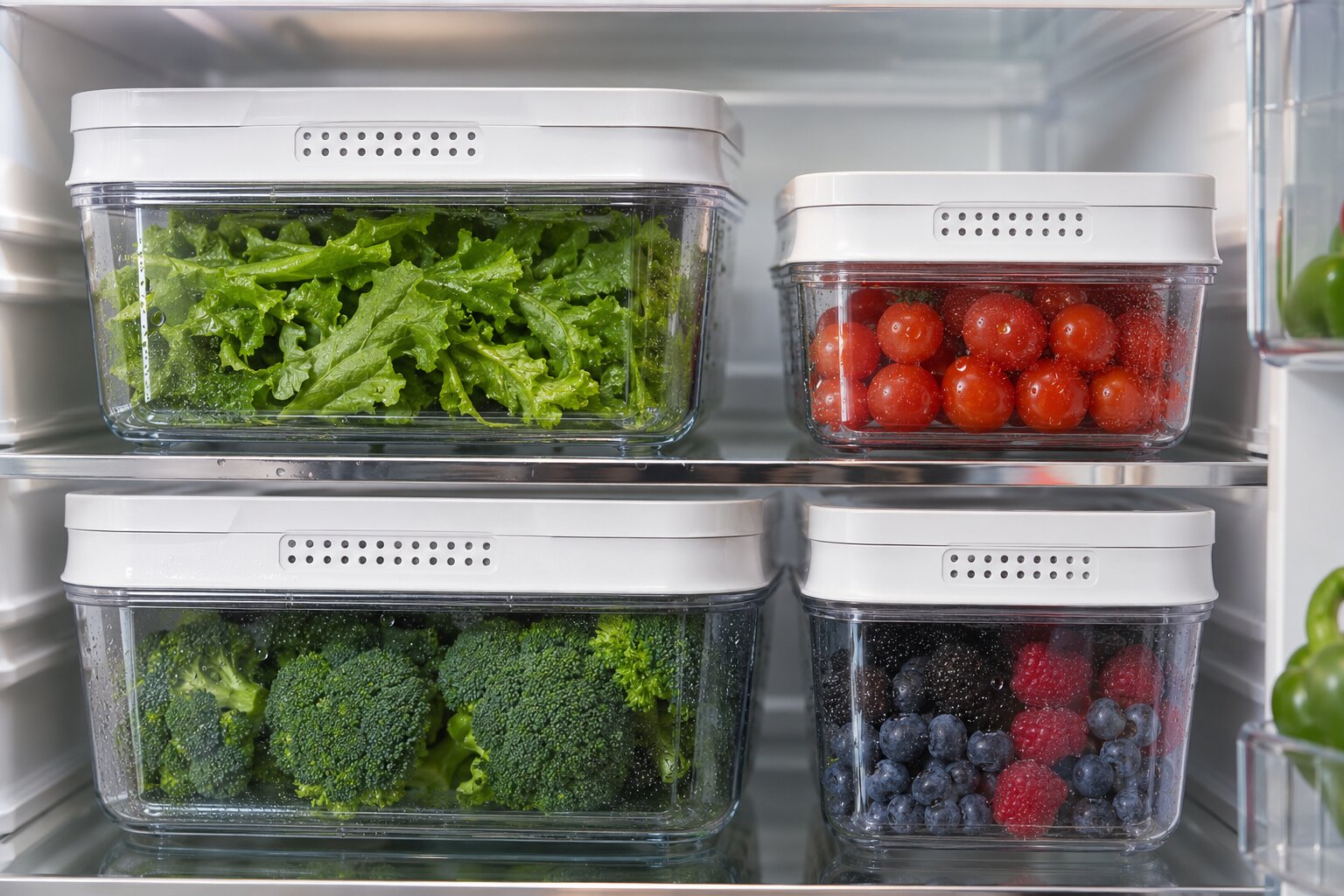 Rubbermaid Produce Saver storage setup