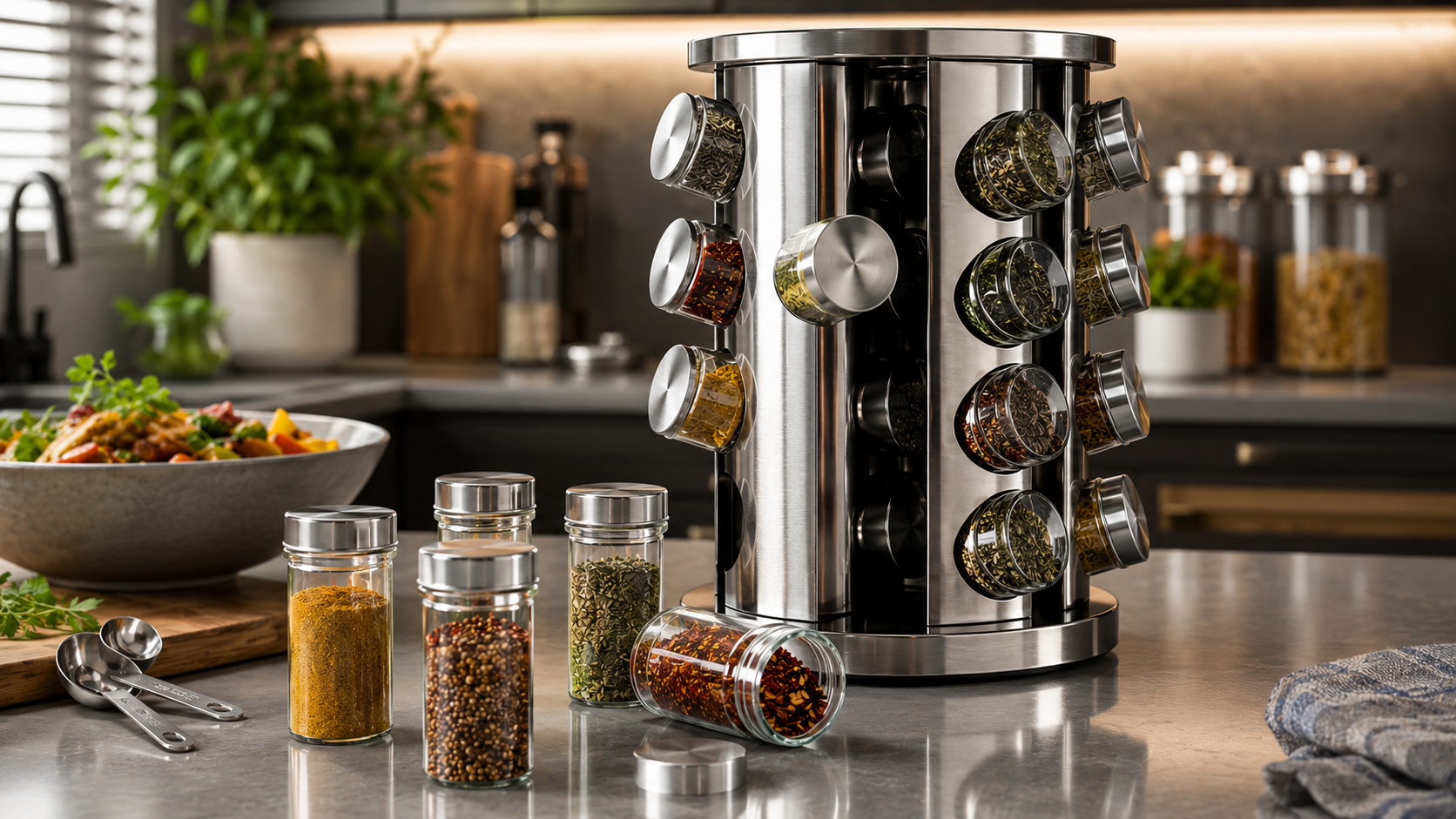 Kamenstein 20 Jar Spice Rack: Honest Review for 2026 2 kamenstein 20 jar spice rack in action