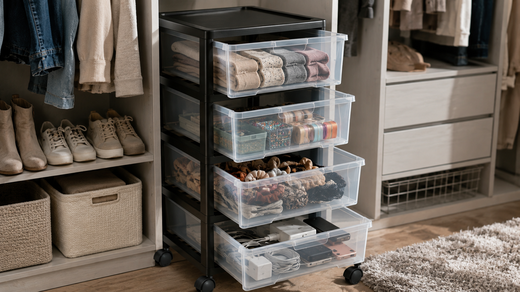 Homz Drawer Tower: Honest Review for Plastic Storage (2026) 2 homz drawer tower in action