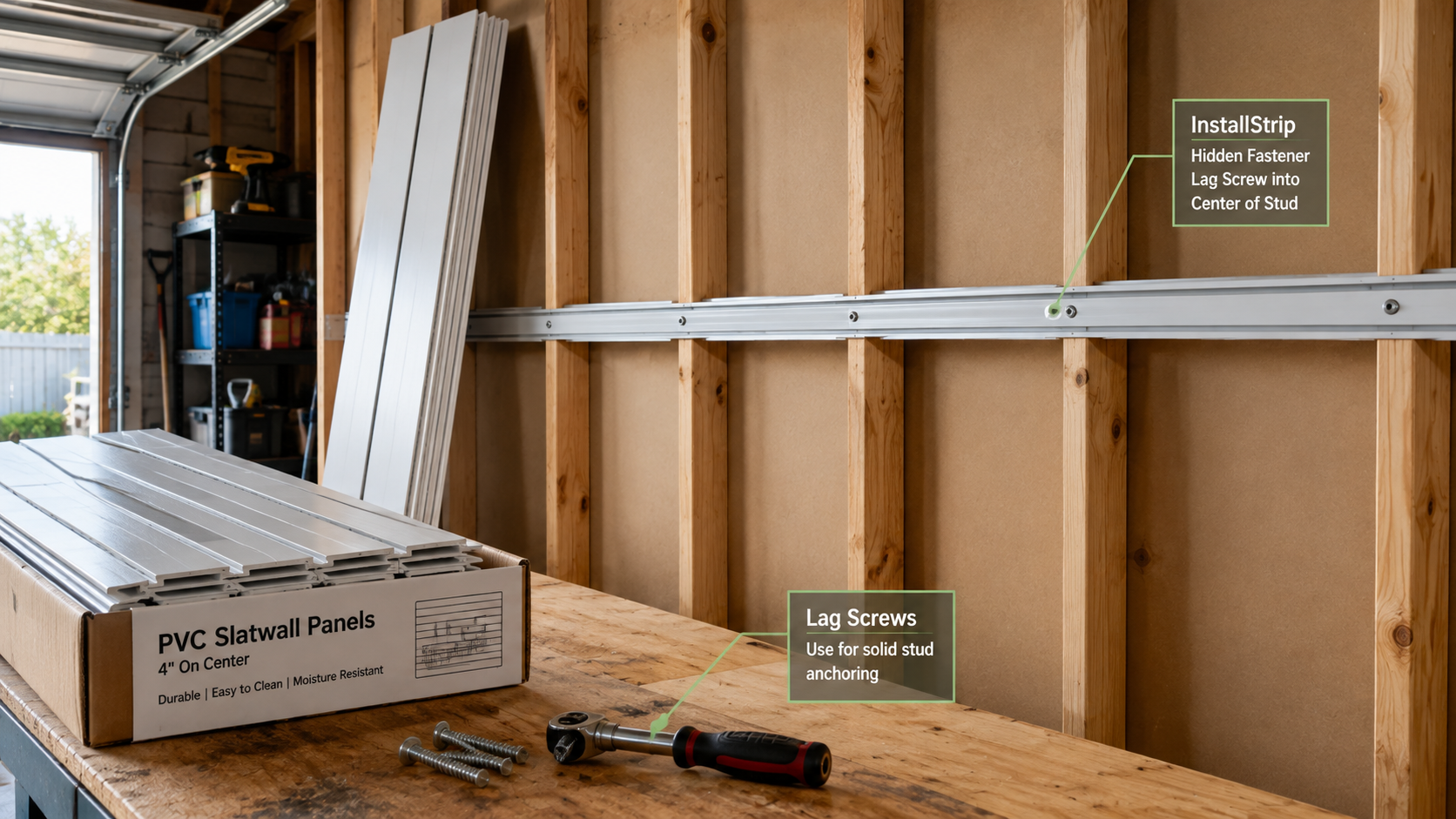 garage slatwall organization - Illustration 2