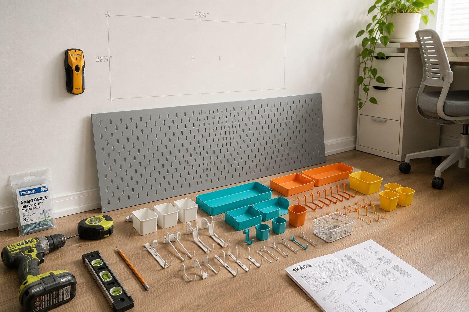 pegboard wall organizer - Illustration 2
