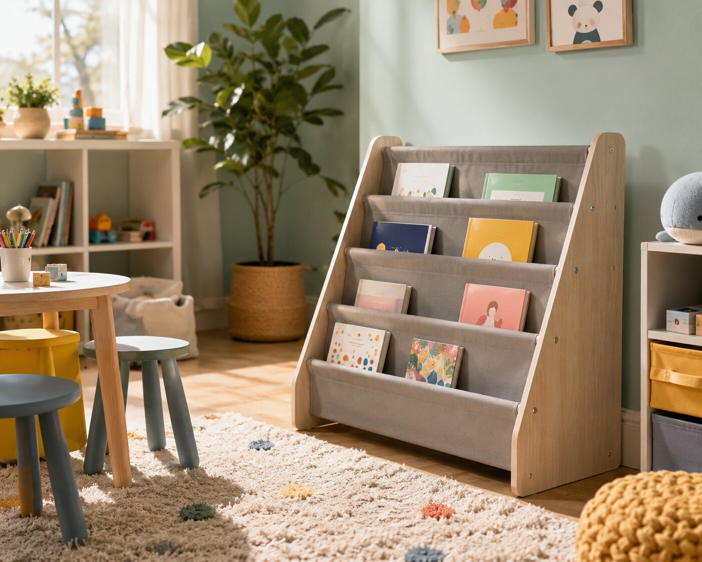 Kids Sling Bookshelf product overview