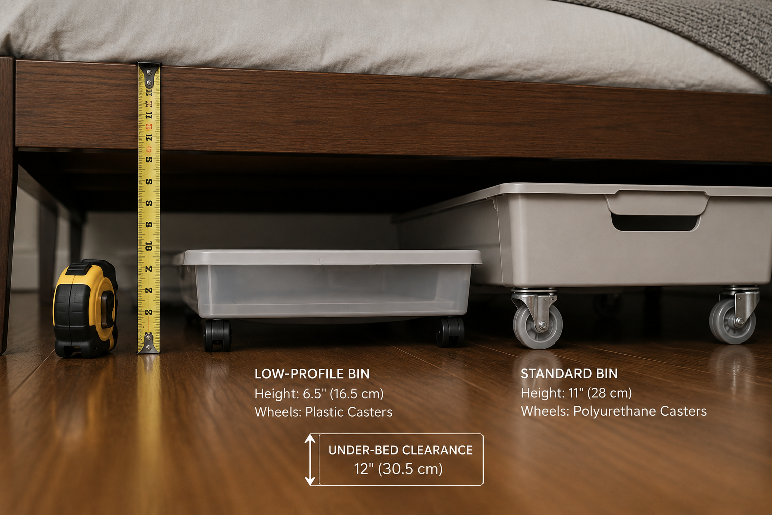 under-bed storage with wheels - Illustration 2