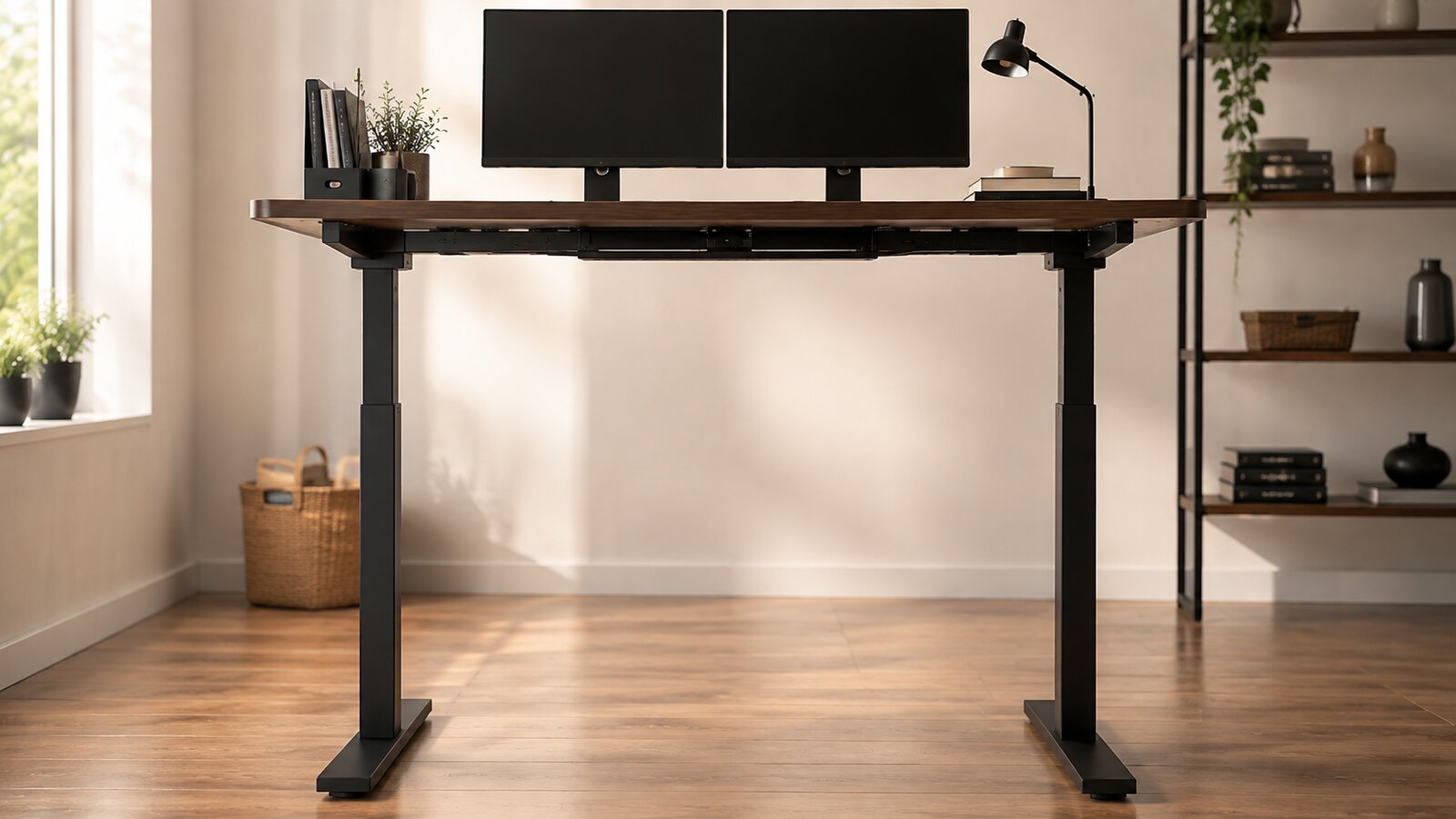 CubiCubi 55 x 24 standing desk workstation setup