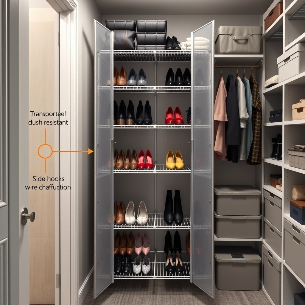 8 tier shoe rack in action