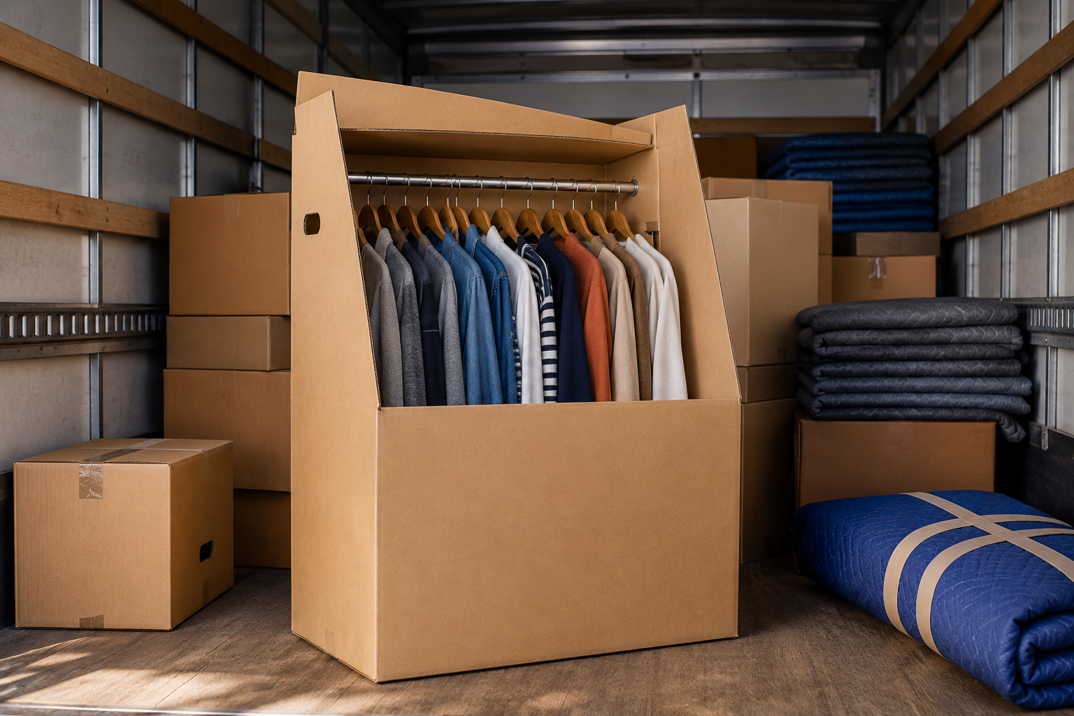 bankers box wardrobe moving boxes in action