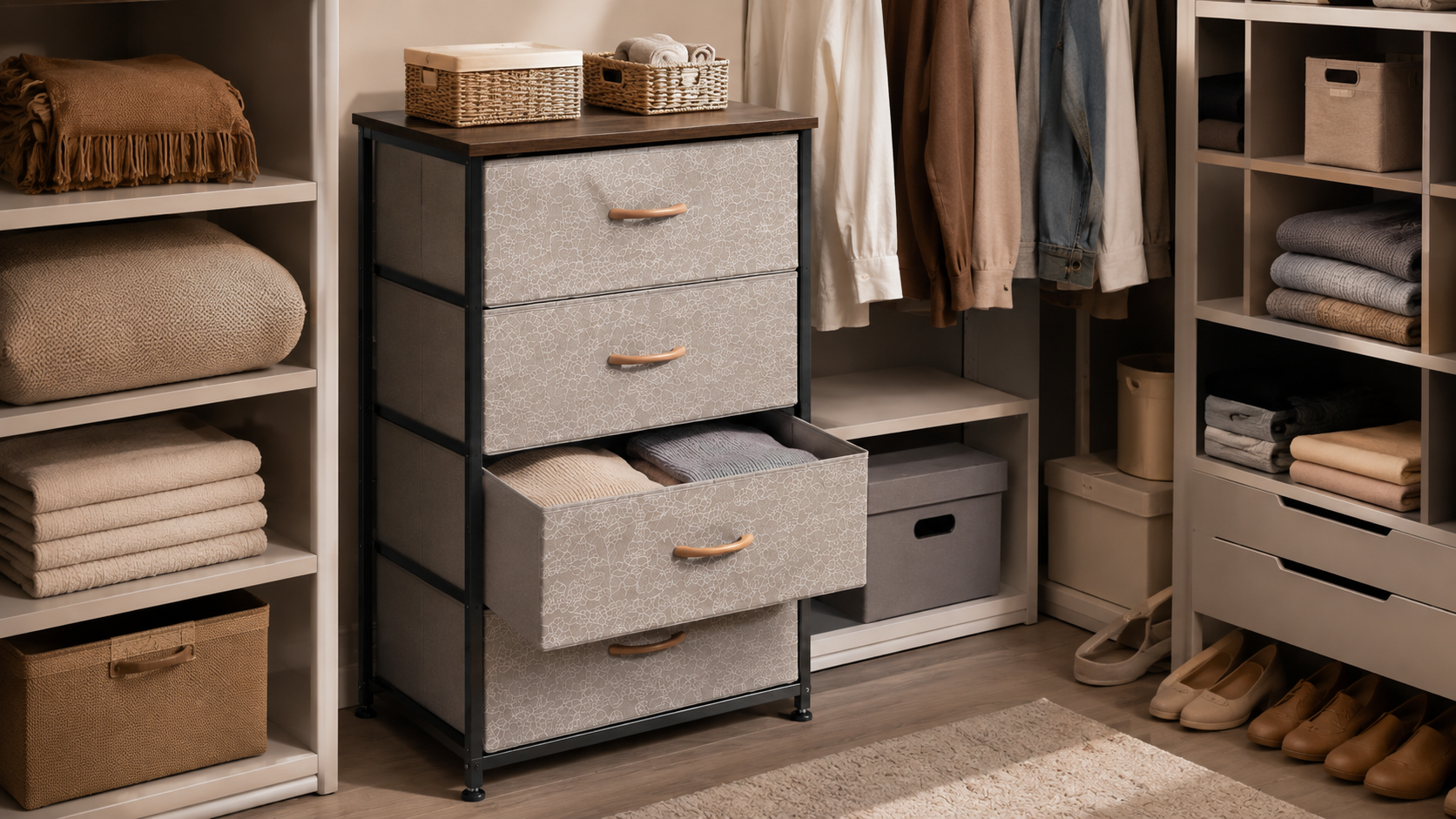 sweetcrispy 4 drawer dresser in action