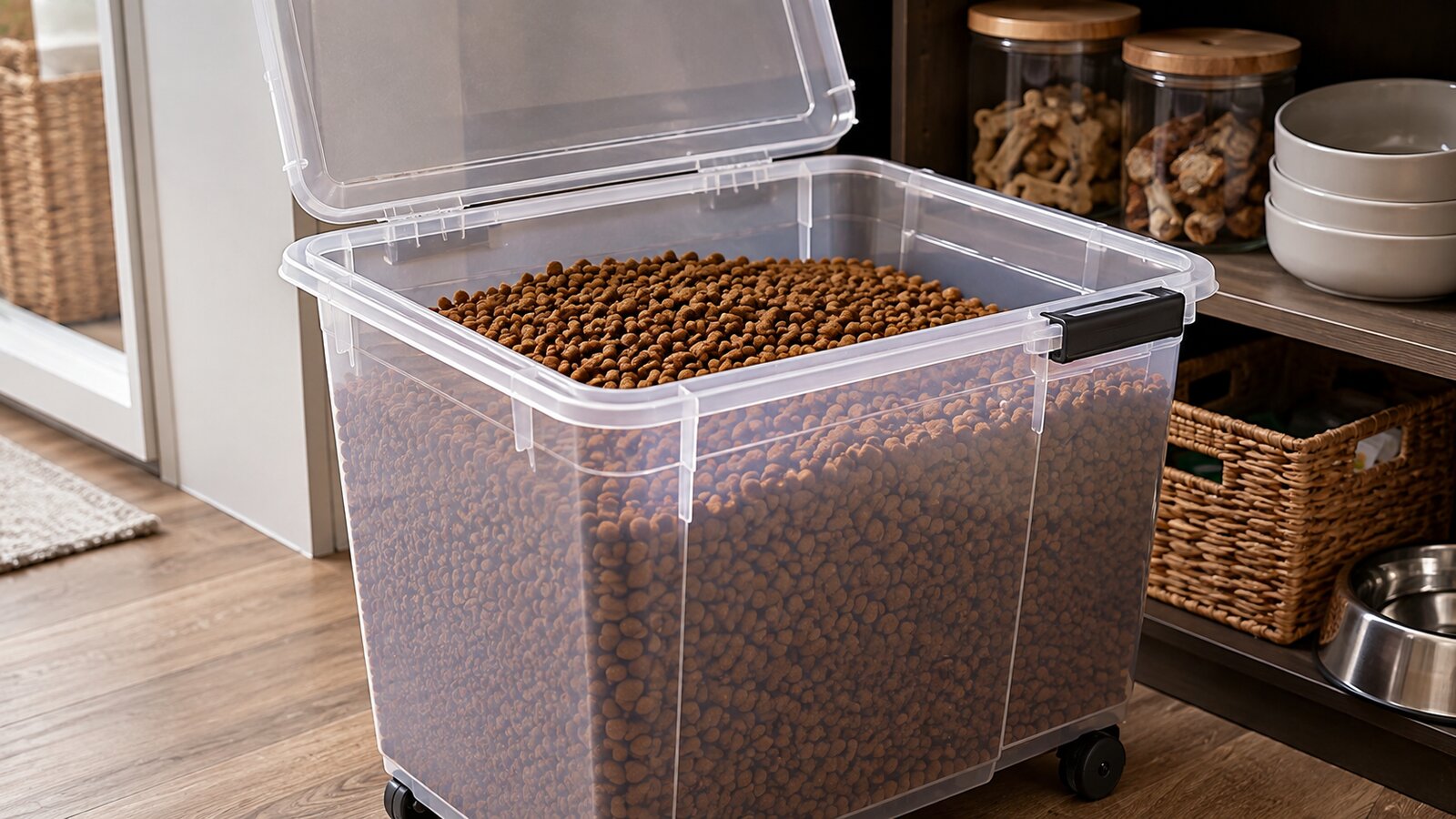 Dog Food Storage Container storage setup