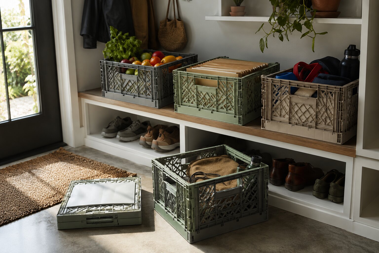 clevermade collapsible milk crate product view