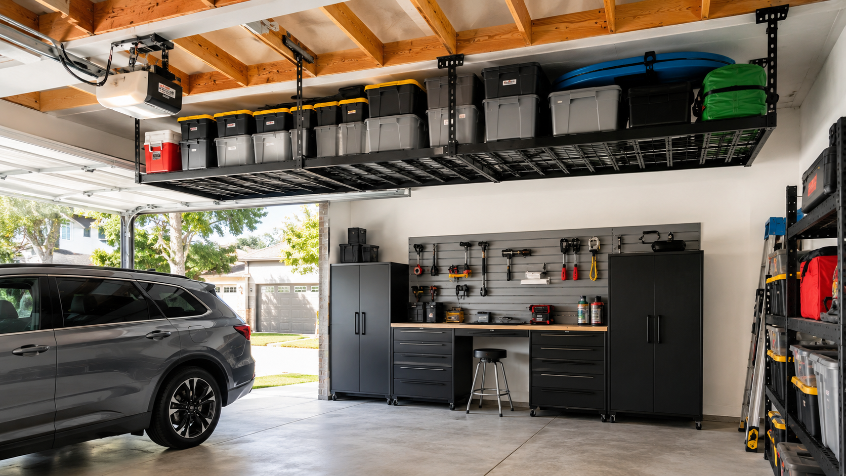 Overhead Garage Storage Rack: Safe Capacity, Install & Cost Guide 2 overhead garage storage rack - Illustration 1