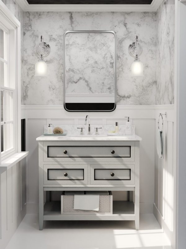 Bathroom storage solutions for organized counters and drawers.